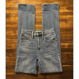 Madewell Women’s 24 x 31 Jeans Classic Straight Full Length High Rise Blue Denim